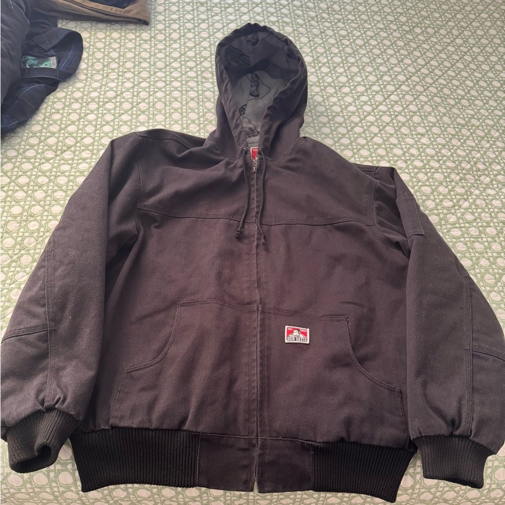 Ben Davis Black Hooded Bomber Jacket